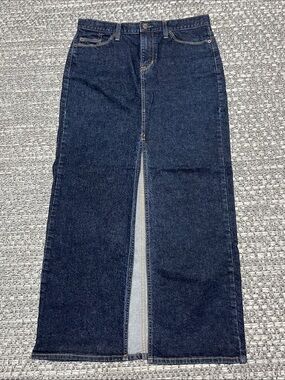 Gap Jeans | Long Jean Skirt With Split Hem Along The Front
